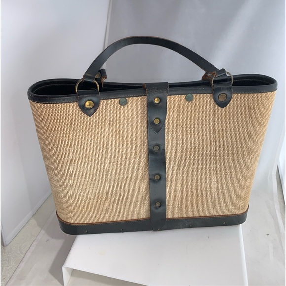 ENID COLLINS of Texas vintage Carriage Trade Purse Wood Jeweled Leather trim - Picture 4 of 12